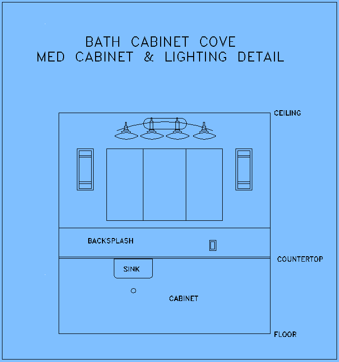 3 door medicine cabinet and lights